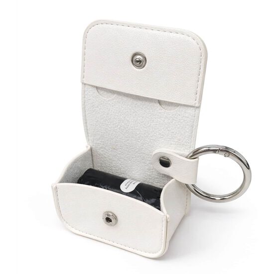 Distributeur de sacs de ramassage en similicuir, blanc Image NaN