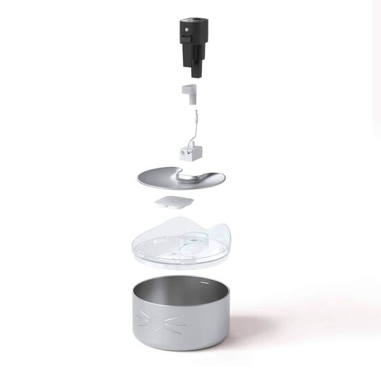 Abreuvoir sans fil PIXI en acier inoxydable avec clarificateur UVC, 5 L Image NaN