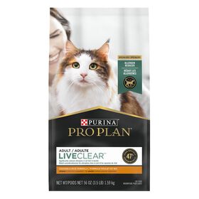 LiveClear dry food for cats, chicken and rice