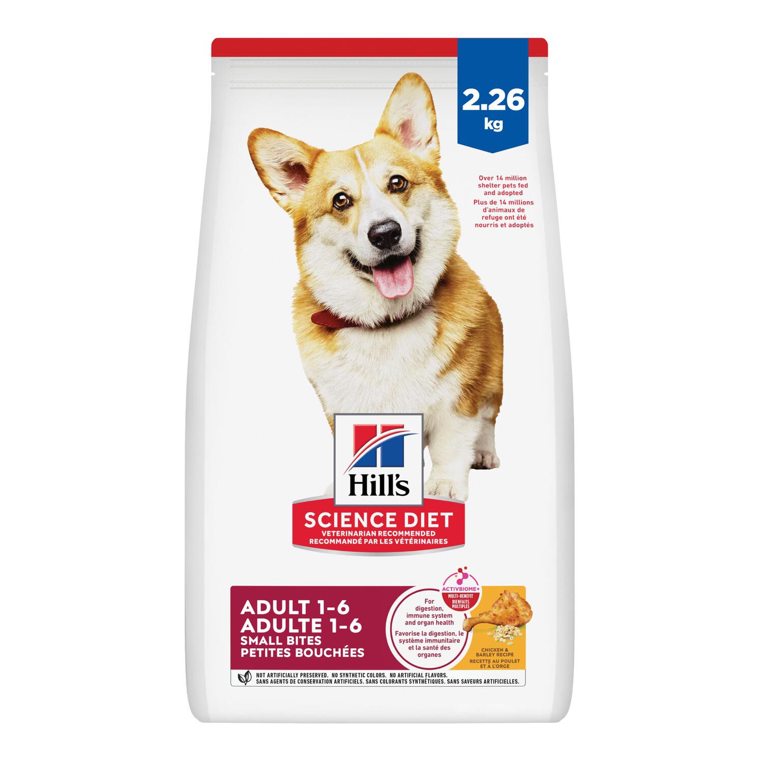 Adult Small Bites Chicken & Barley Dry Dog Food, 2.27 kg Hill's