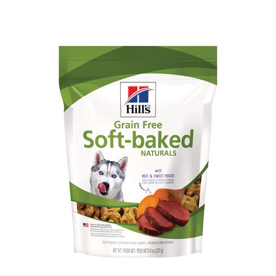 Grain free soft-baked naturals dog treats, with beef and sweet potatoes, 8 oz Image NaN