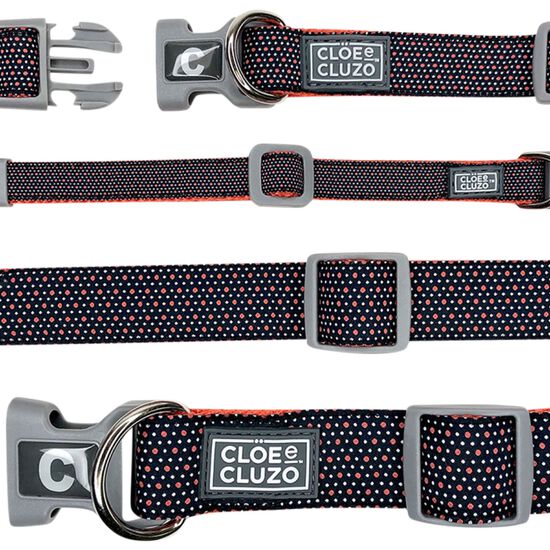 Collier ajustable pour chiens, pois rouges Image NaN