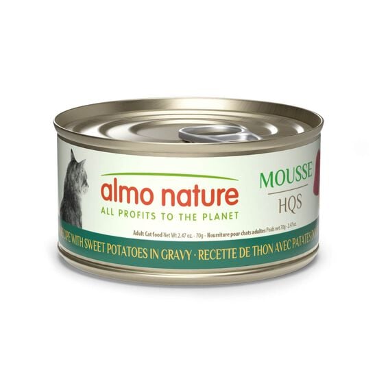 Mousse HQS thon avec patates douces en sauce pour chats Image NaN