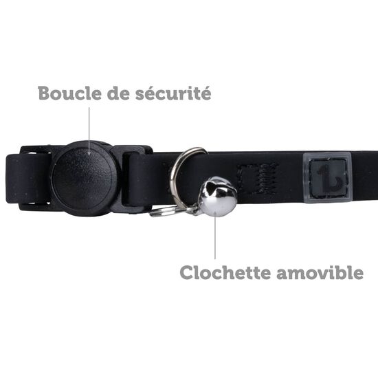Silicone Collar for Cats, Black Image NaN