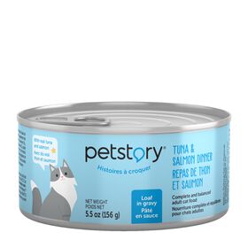 Tuna and Salmon Loaf in Gravy, Wet Cat Food