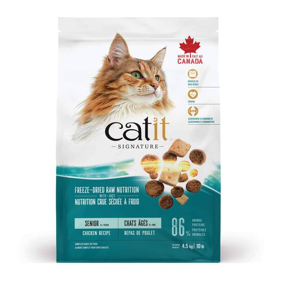 Signature Chicken Freeze-Dried Raw Nutrition for Senior Cats, 4.5 kg Image NaN