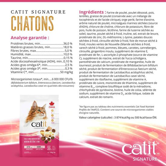 Signature Chicken Freeze-Dried Raw Nutrition for Kittens, 1.8 kg Image NaN