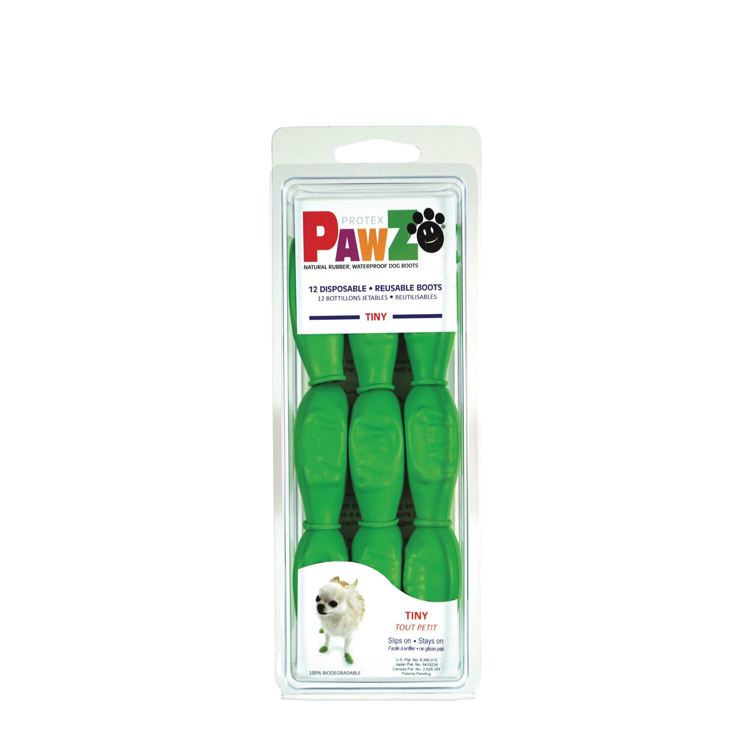 ドッグフード goma Natural Rubber Waterproof Dog Boots, Mini (3XS) Pawz | Mondou