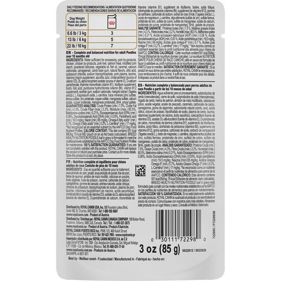 Pâté en sauce formule nutrition santé pour caniche adulte Image NaN