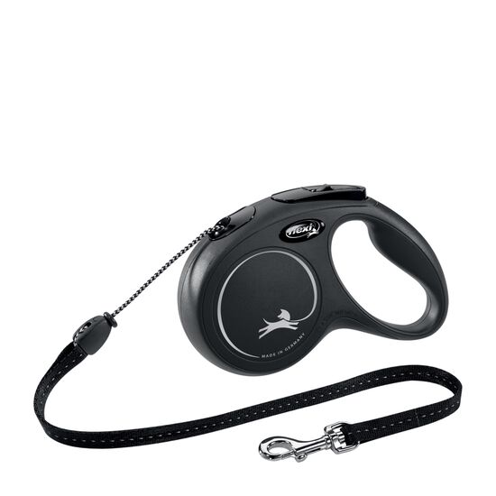 Black "Classic" cord retractable leash, 5m Image NaN