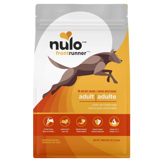 Frontrunner Ancient Grains Chicken, Oats and Turkey Dry Food for Adult Dogs, 1.36 kg Image NaN