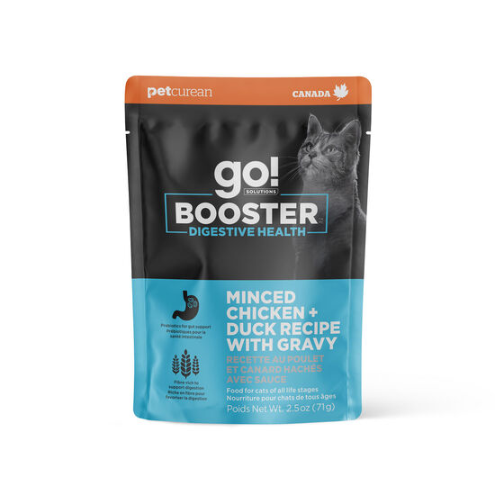 Recette au poulet et canard hachés avec sauce « Booster Digestive Health » pour chats, 71 g Image NaN