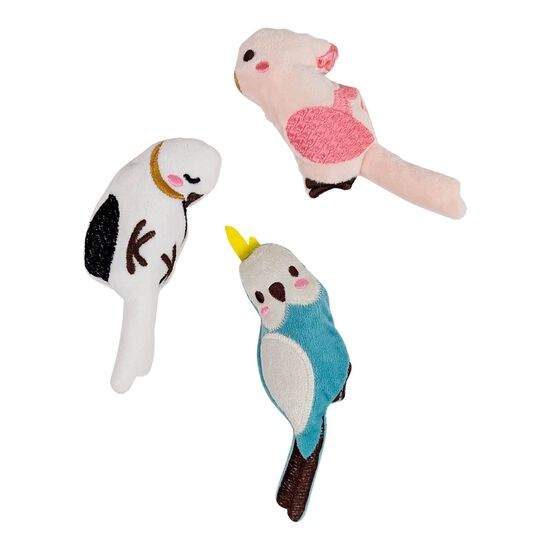 Trio de jouets oiseaux pour chats Image NaN