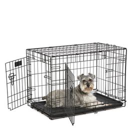 Cage pliante &agrave; deux portes pour chiens