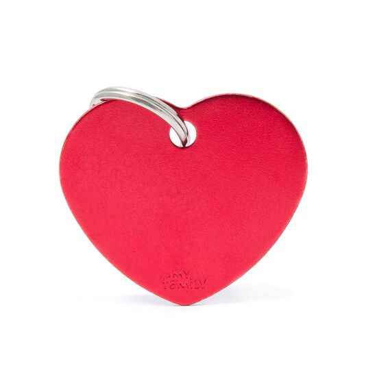Heart Shaped Red I.D. Tag, large Image NaN