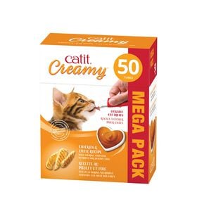 Creamy Cat Lickable Treat, Chicken and Liver, 50-pack