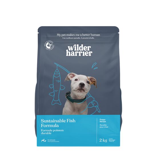 Dry puppy food, sustainable fish recipe Image NaN