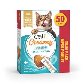 G&acirc;terie Creamy pour chats, thon, paquet de 50