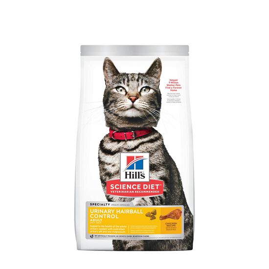 Adult Urinary & Hairball Control Chicken Dry Cat Food, 3.18 kg Image NaN