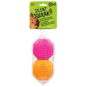 Lot de 2 balles Silent Squeaker pour chiens