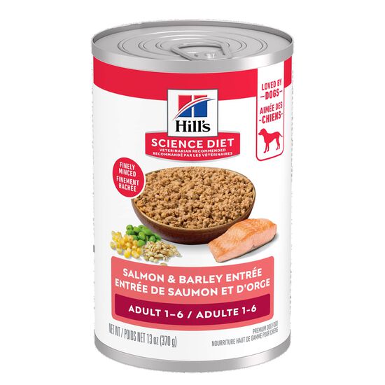 Entr&eacute;e de saumon et d&rsquo;orge pour chiens adultes Image NaN