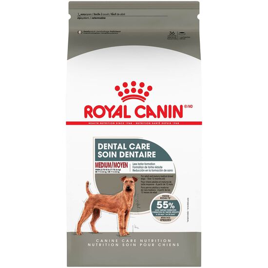Nourriture sèche formule nutrition soin dentaire pour chien de taille moyenne Image NaN
