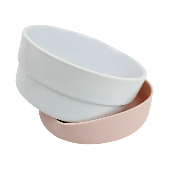 Bol en céramique et silicone, pêche Image NaN