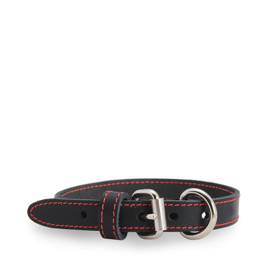 Black stitched leather collar Image NaN