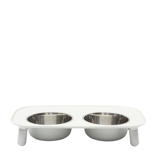 Double Stainless Steel Bowls with Raised Silicone Base Image NaN