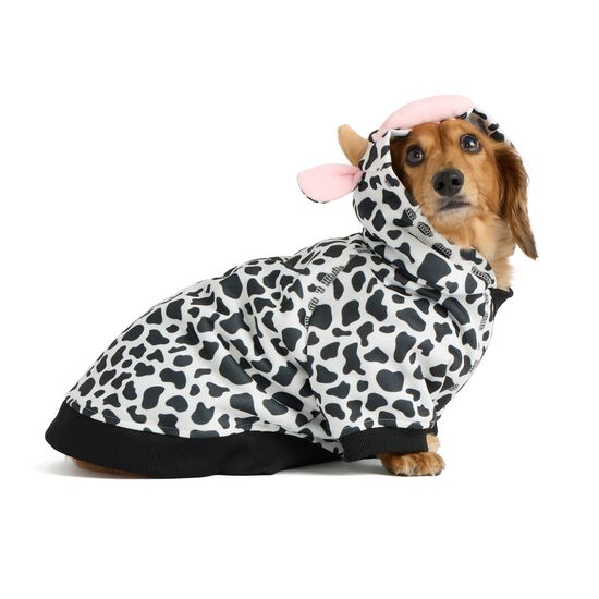Cow Fleece Hoodie with Fun Details and Hood for Dogs Image NaN
