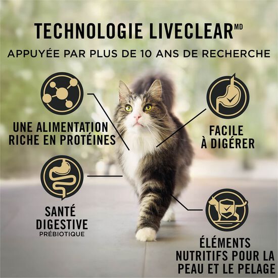 Nourriture s&egrave;che LiveClear formule peaux et estomac sensibles pour chats, 2,49 kg Image 4.0