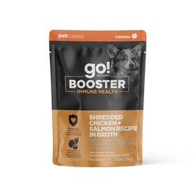 Booster Immune Health Shredded Chicken and Salmon in Broth Meal Topper for Dogs, 79 g
