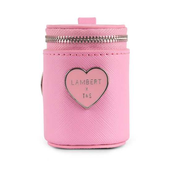 Trio d'accessoires en cuir vegan bubblegum « Le Cleo » pour chiens Image NaN