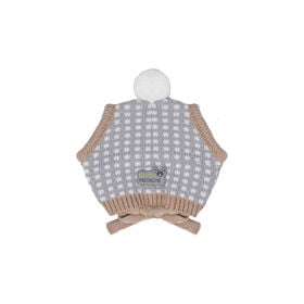 Knitted Hat with Pom-Pom for Small Dogs