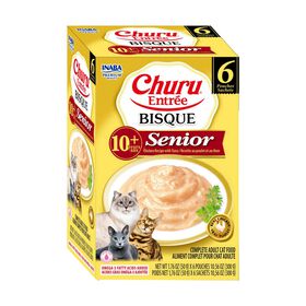 Entr&eacute;e Churu bisque au poulet et au thon pour chats s&eacute;niors, 6 x 50 g