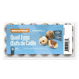 Oeufs de caille congel&eacute;s, paquet de 18