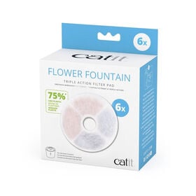 Catit Fountain Frameless Triple Action Filter Cartridge, 6 pack