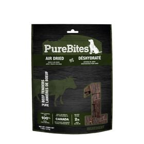 Dried treats for dogs, beef jerky