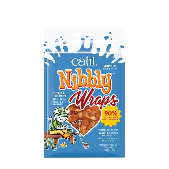 Nibbly Wraps Cat Treats, Chicken & Fish Image NaN