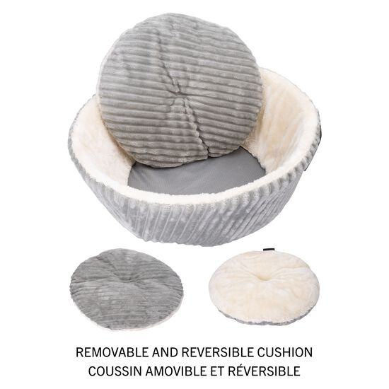Wide Stripe Faux Fur Basket Image NaN