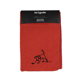 Embroidered Microfiber Towel, Red