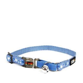 Cloud blue designer cat collar with stars