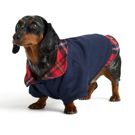 Molleton avec fausse chemise &agrave; carreaux int&eacute;gr&eacute;e pour chiens