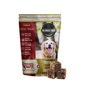 Nourriture crue Plus pour chiens, bœuf