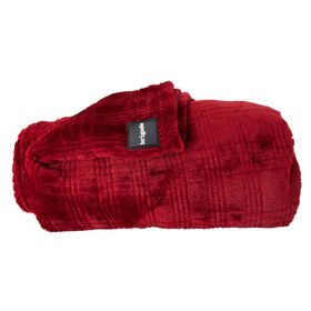 Couverture jacquard ultra-douce, Bordeaux