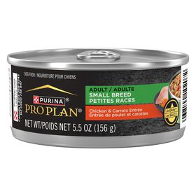 Entr&eacute;e sp&eacute;cialis&eacute;e de poulet et carottes pour chiens de petites races, 156 g