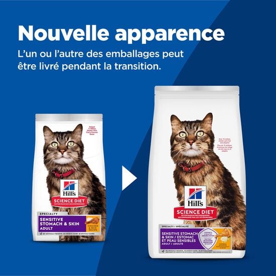 Adult Sensitive Stomach & Skin Chicken & Rice Dry Cat Food, 1.59 kg Image NaN