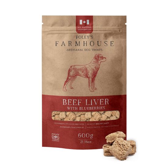 Farmhouse Beef Liver with Blueberries Treats for Dogs, 600 g Image NaN