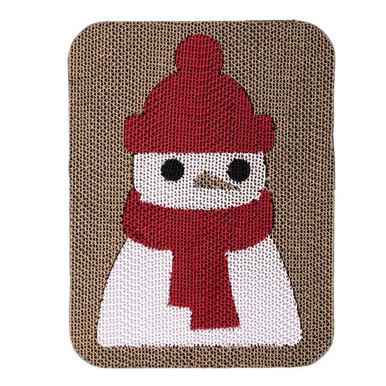 Snowman Corrugated Scratcher for Cats Image 1.0