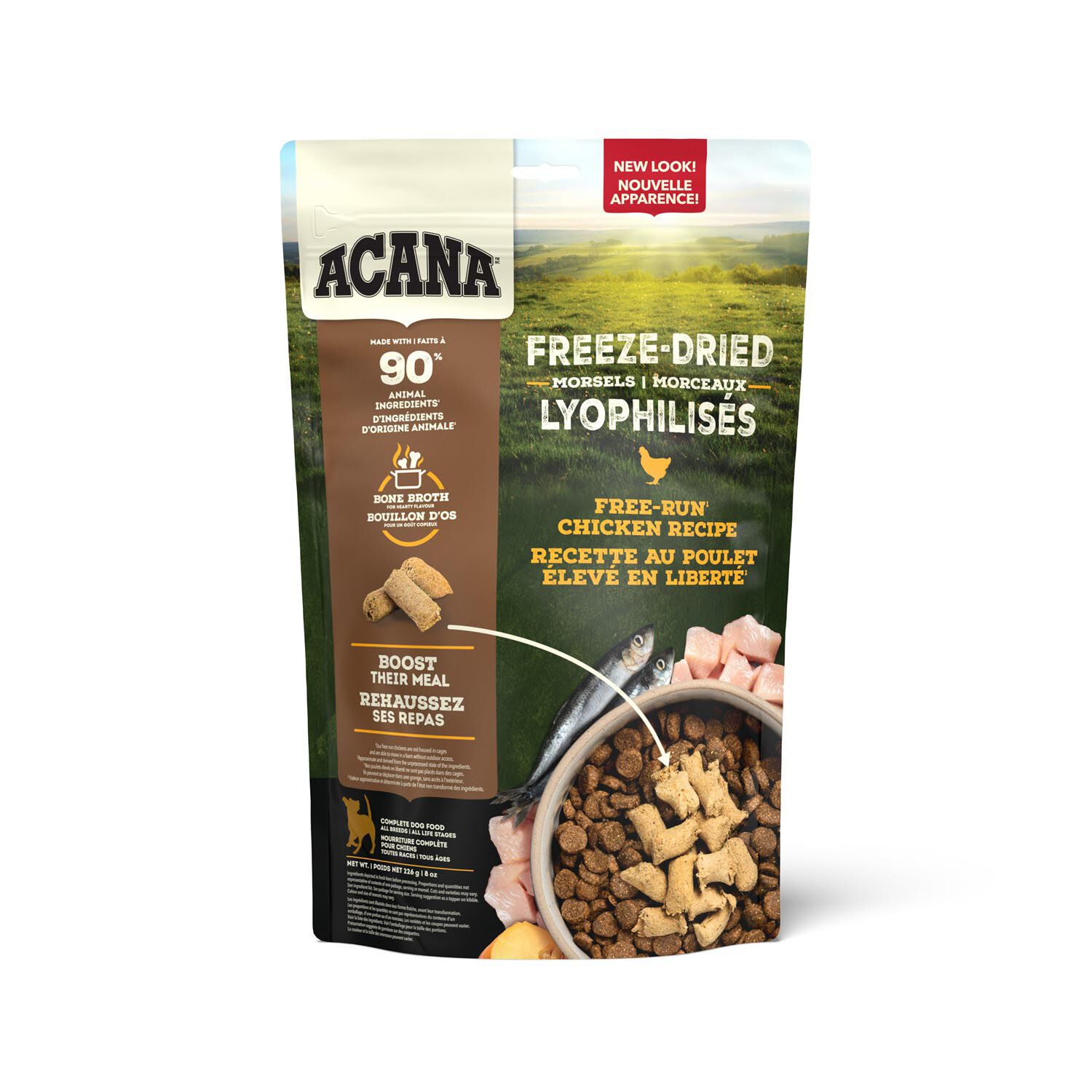 Freeze-Dried Morsels Free Run Chicken Recipe for Dogs, 227 g Acana